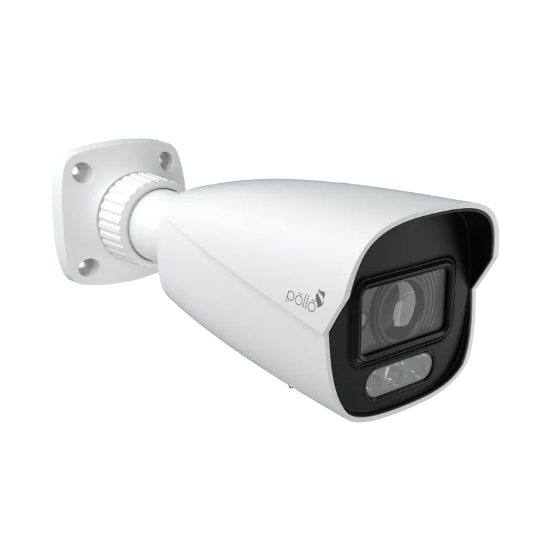 4 Megapixel Active Deterrence Network Bullet Camera (PLC 424M AD IR5 PM) — Pollo Security, available from StrixLink Lahore