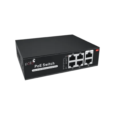 6-Port Gigabit PoE Network Switch (PLN 1104 GB) — Pollo Security, available from StrixLink Lahore