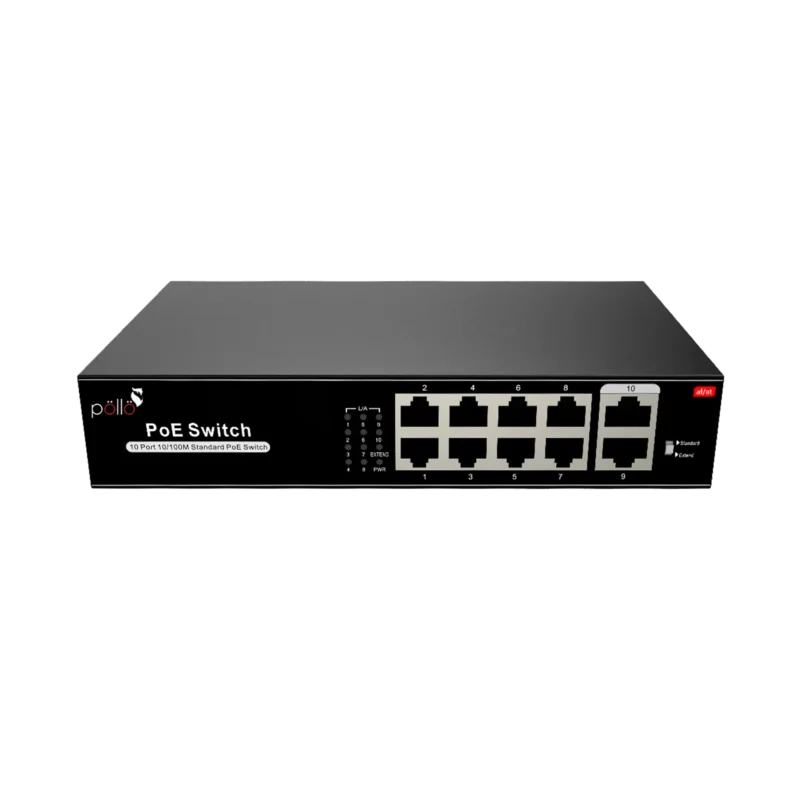 10-Port Megabit PoE Network Switch (PLN 1108 MB) — Pollo Security, available from StrixLink Lahore