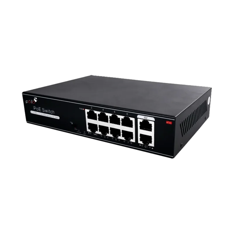 10-Port Megabit PoE Network Switch with Gigabit Uplink (PLN 1108 MGB) — product view 4
