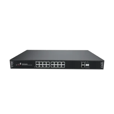 18-Port Gigabit PoE Network Switch with 2 SFP (PLN-1116GB-SFP) — Pollo Security, available from StrixLink Lahore