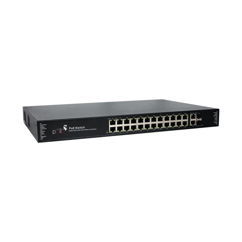 28-Port Gigabit PoE Network Switch with 2 SFP (PLN-1124GB-SFP) — product view 2