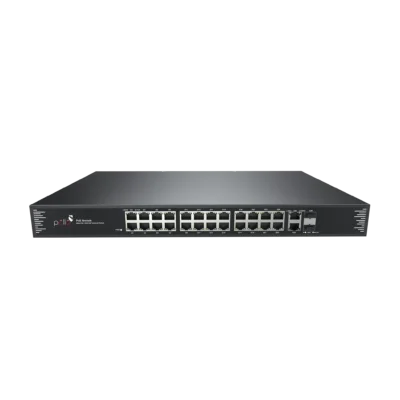 28-Port Gigabit PoE Network Switch with 2 SFP (PLN-1124GB-SFP) — Pollo Security, available from StrixLink Lahore